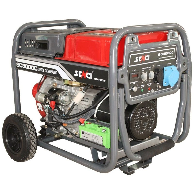 Generator SENCI SC8000DE 7,0 kW pornire electrica motor Diesel