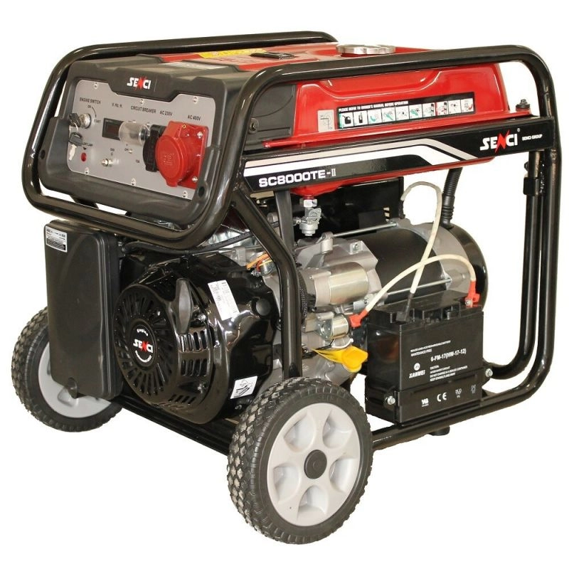 Generator SENCI SC8000TE TOP 7 kW/400V 4 kW/230V pornire electrica si roti