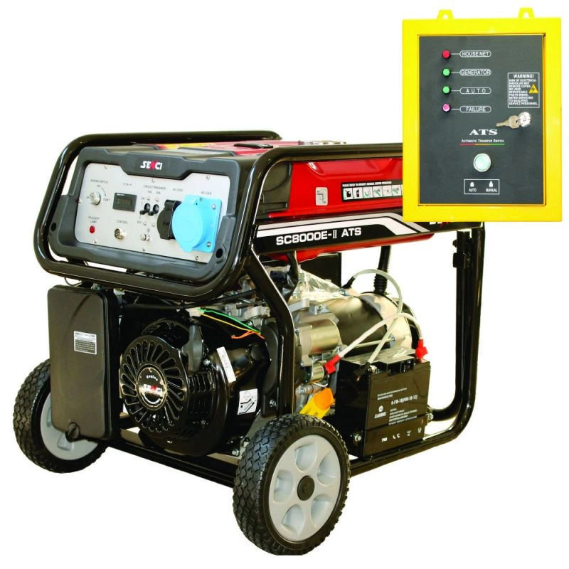 Generator SENCI SC8000-ATS TOP 7 kW 230V pornire electrica ATS inclus